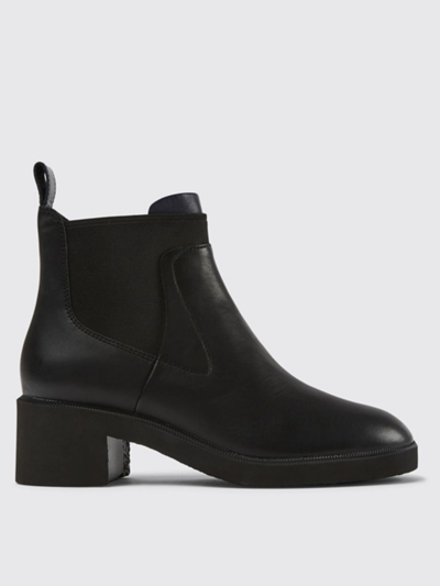 Camper Flat Ankle Boots  Women In Black