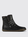 Camper Flat Ankle Boots  Women In Black