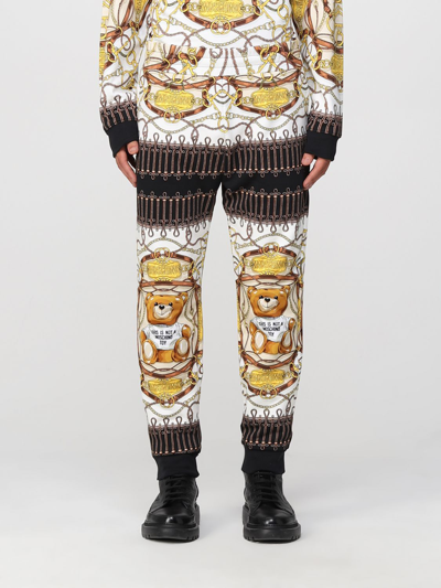 Moschino Cotton Pants In Ivory
