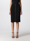 Blumarine Pencil Skirt With Hooks In Black