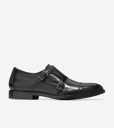 Cole Haan Men's Harrison Double Monk Strap Shoes In Black