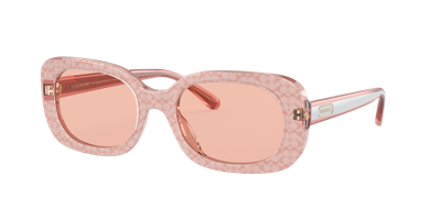 Coach Woman Sunglass Hc8358u Cd471 In Pink Solid