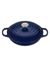 Le Creuset Signature Braiser With Ss Knob In Indigo