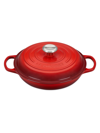 Le Creuset Signature Braiser With Ss Knob In Cerise