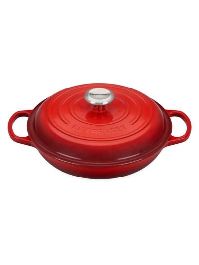 Le Creuset Signature Braiser With Ss Knob In Cerise