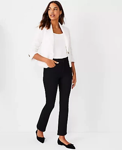 Ann Taylor Petite Sculpting Pocket High Rise Boot Crop Jeans In Black
