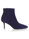 L Agence Women's Aimee Suede Ankle Boots In Midnight