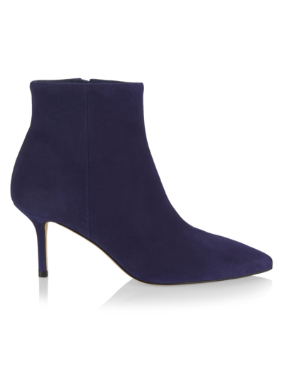 L Agence Women's Aimee Suede Ankle Boots In Midnight