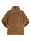 Max Mara Teddy Fabric Cap In Camel