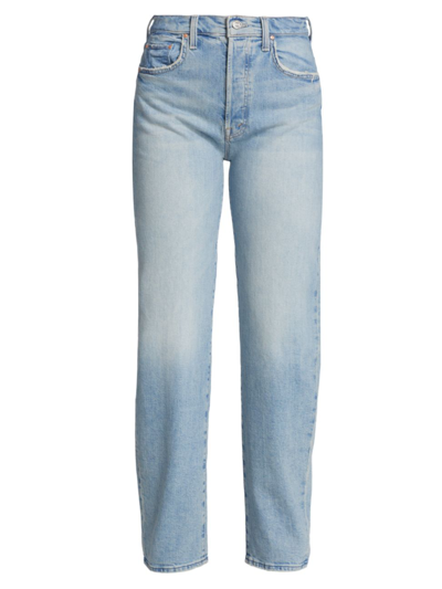 Mother Curbside Skimp High-rise Straight-leg Jeans In I Confess