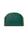 Kate Spade Double Zip Leather Crossbody Bag In Arugula