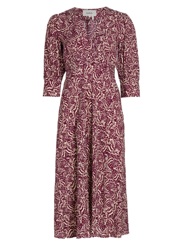 Ba&sh Women's Loa Printed Midi-dress In Raisin | ModeSens