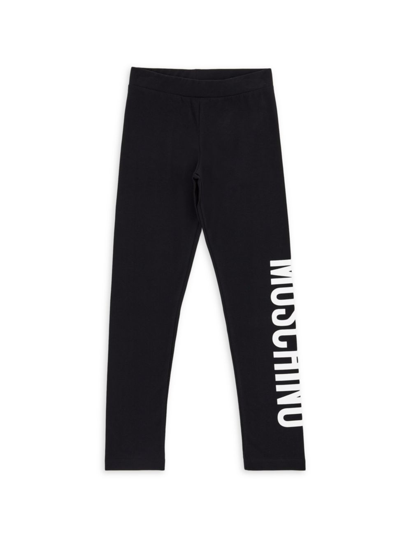 Moschino Kids' Little Girl's & Girl's Logo Leggings In Black