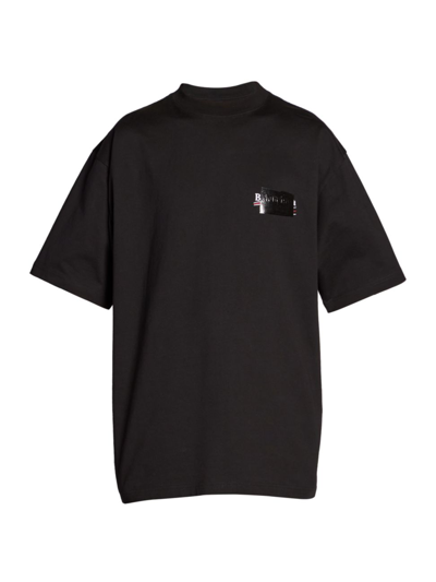 ◆BALENCIAGA◆ Gaffer ロゴ コットンTシャツ Balenciaga Logo Gaffer Type Vintage Cotton T-shirt In Dark