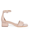 Bernardo Jalena Leather Ankle-strap Sandals In Blush