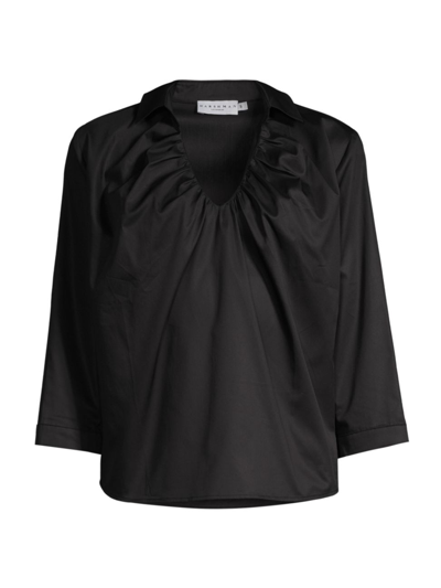 Harshman Nerello Cotton Blouse In Black