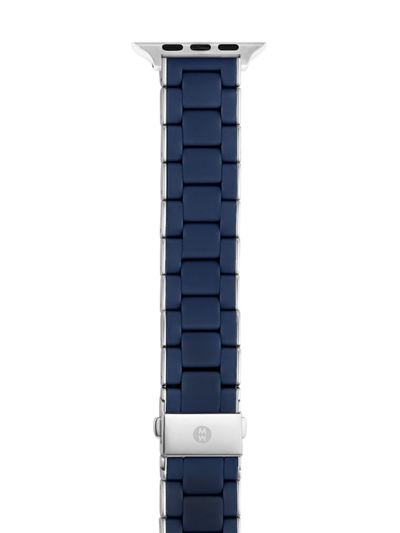 Michele Women's Stainless Steel & Silicone Tri-link Apple Watch Bracelet/38, 40, 41, 42, 44, 45mm In Navy