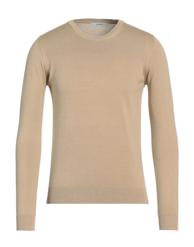 Alpha Studio Sweaters In Beige