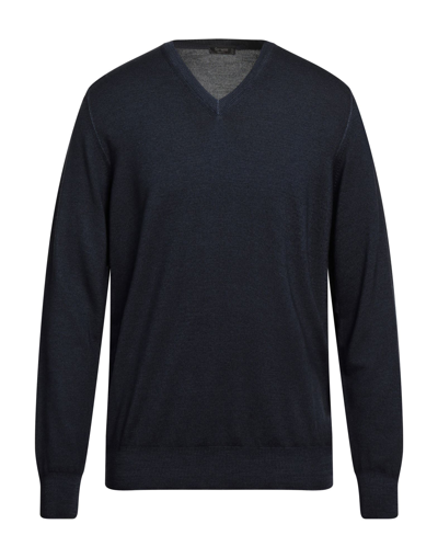 FERRANTE FERRANTE MAN SWEATER MIDNIGHT BLUE SIZE 36 MERINO WOOL