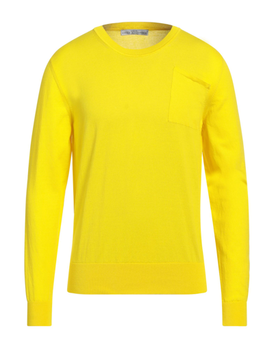 Grey Daniele Alessandrini Sweaters In Yellow