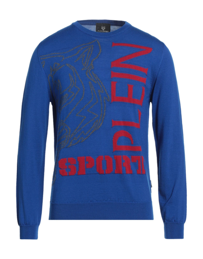 Plein Sport Sweaters In Blue