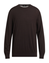 Alpha Studio Sweaters In Dark Brown
