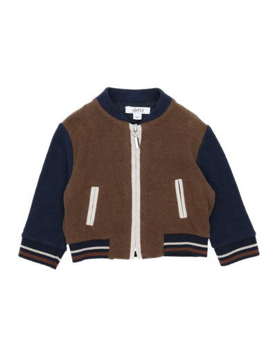 Aletta Babies'  Newborn Boy Cardigan Brown Size 3 Cotton, Acrylic, Elastane, Viscose, Polyamide