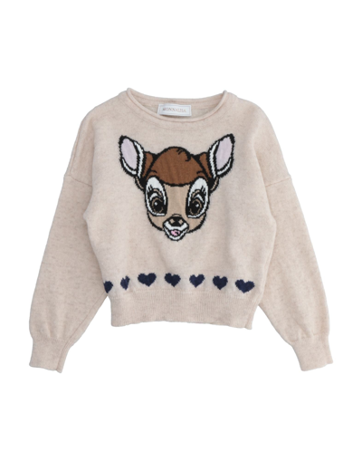 Monnalisa Kids' Sweaters In Beige