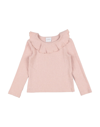 Le Petit Coco Kids' Sweaters In Blush