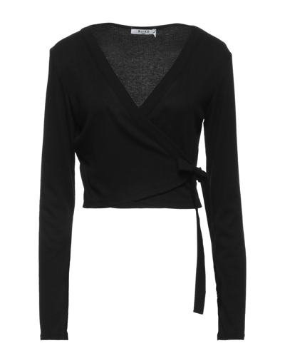 Na-kd Wrap Front Knit Cardigan In Black