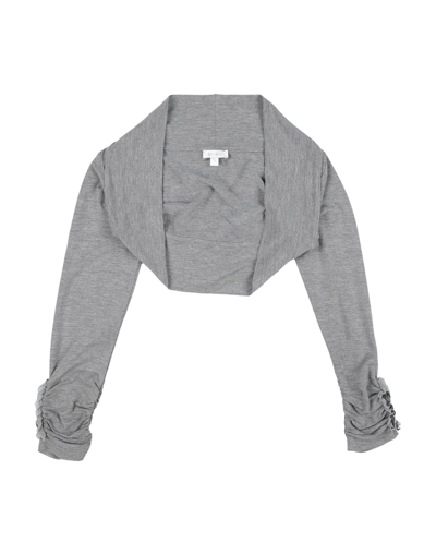 Microbe By Miss Grant Kids' Wrap Cardigans In Grey