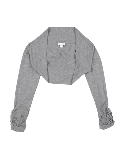 Microbe By Miss Grant Babies' Wrap Cardigans In Grey