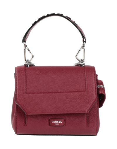 Lancel Handbags In Maroon