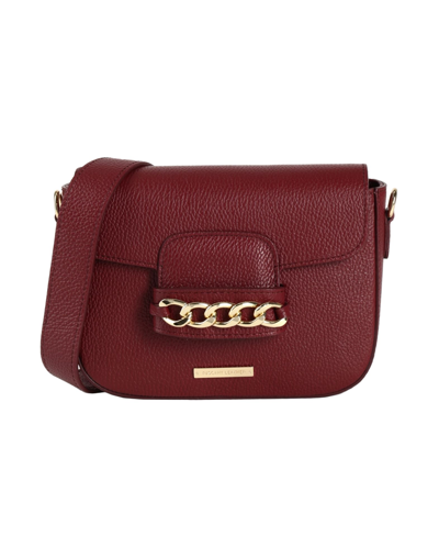 Tuscany Leather Handbags In Maroon