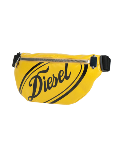Diesel Graphic Logo-print Belt Bag In Yellow