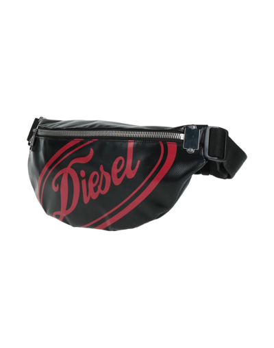 Diesel Graphic Logo-print Belt Bag In Black