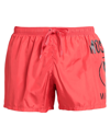 Moschino Swim Trunks In Red