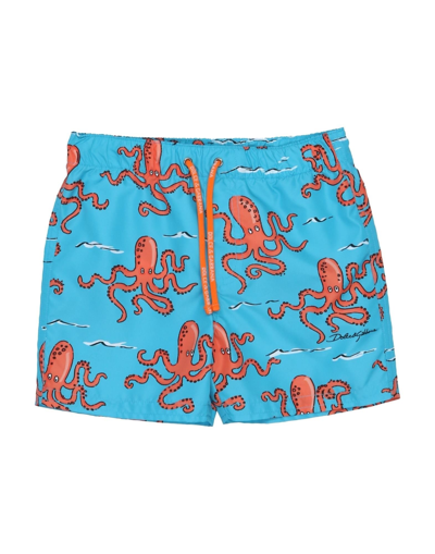 Dolce & Gabbana Kids' Swim Trunks In Blue