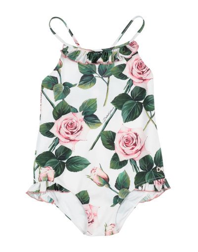 Dolce & Gabbana Kids' One-piece Swimsuits In White