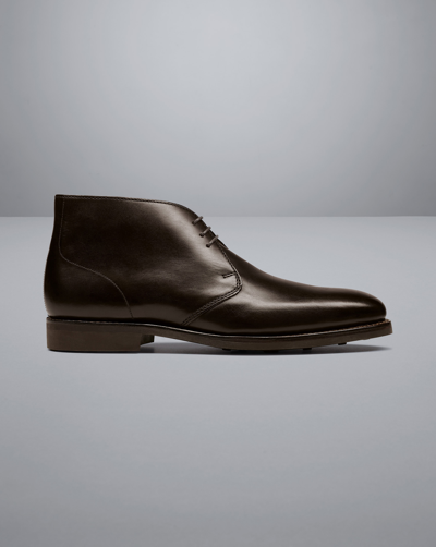 Charles Tyrwhitt Leather Brogue Boots In Black