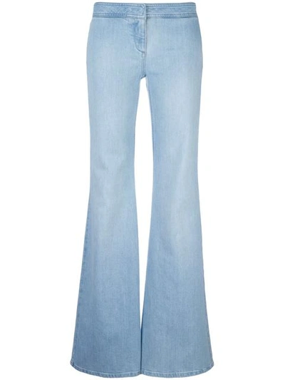 Balmain Woman Mid-rise Flared Jeans Blue In Baby Blue