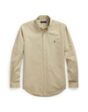 Polo Ralph Lauren Slim Fit Garment-dyed Twill Shirt Man Shirt Camel Size Xxl Cotton In Beige