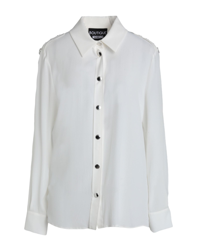 Boutique Moschino Silk Blend Shirt In White
