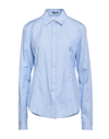 VERSACE VERSACE WOMAN SHIRT SKY BLUE SIZE 8 COTTON