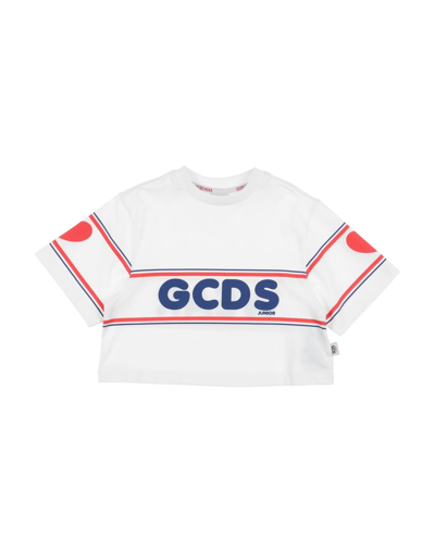 GCDS MINI GCDS MINI TODDLER GIRL T-SHIRT WHITE SIZE 6 COTTON, ELASTANE