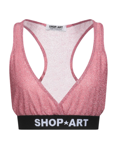 Shop ★ Art Shopart Woman Top Fuchsia Size M Polyamide, Metallic Fiber In Pink
