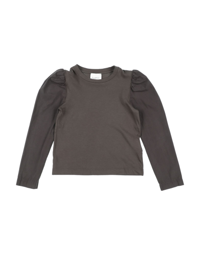 Le Petit Coco Kids' T-shirts In Grey