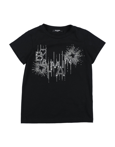 Balmain Kids' T-shirts In Black