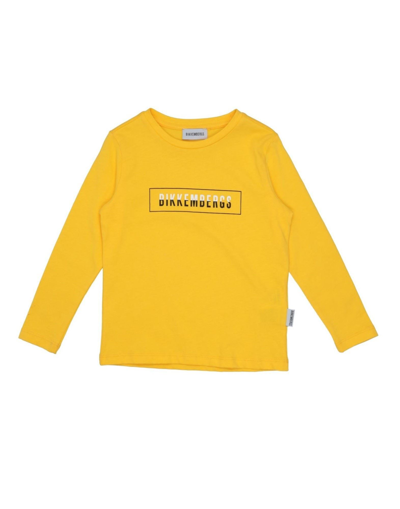 Bikkembergs Kids' T-shirts In Yellow