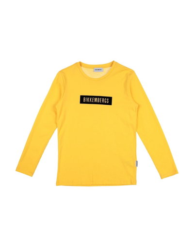 Bikkembergs Kids' T-shirts In Yellow
